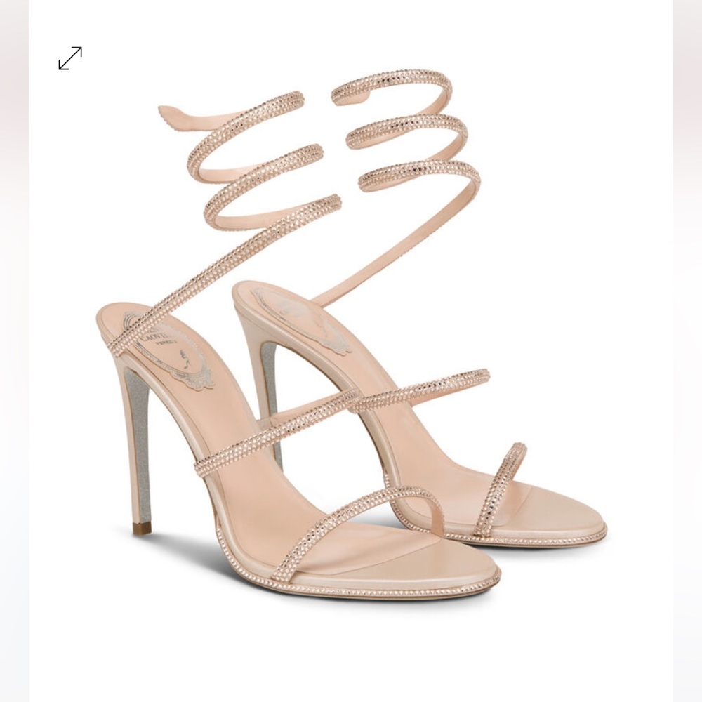 Rene Caovilla CLEO CRYSTAL POWDER PINK SANDAL 105